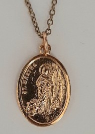 Religious Medal St. Martha with chain/Gold