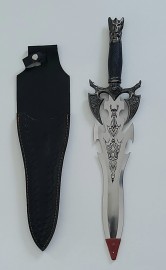 Black Aluminium Handle 18" Decorative Athame for Ritual and Collection