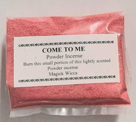 Magick Wicca Incense Powder COME TO ME