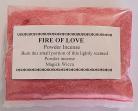 Magick Wicca Incense Powder Fire Of Love