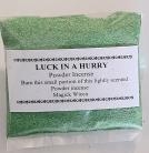 Magick Wicca Incense Powder Lucky In A Hurry