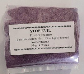 Magick Wicca Incense Powder Stop Evil 