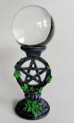  80mm Clear gazing ball with Pentagram Stand