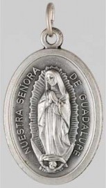 Religious medals Our Lady of Guadalupe with 18" chain