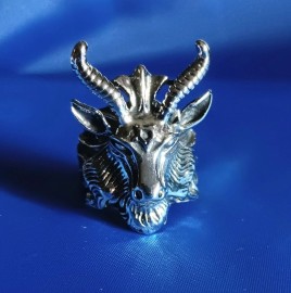 Goat Baphomet Adjustable Ring