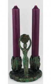 Moon Goddess Two Candle Holder