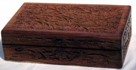 Large Handcrafted Box with Floral Design