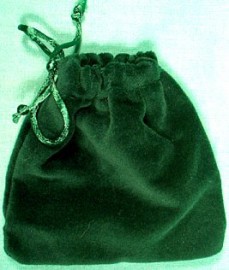 Small Green Velveteen Bag  (3