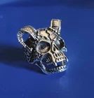 Skull Baphomet Adjustable Ring