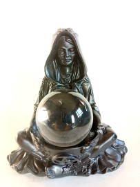 50mm Clear gazing ball with Witch Women